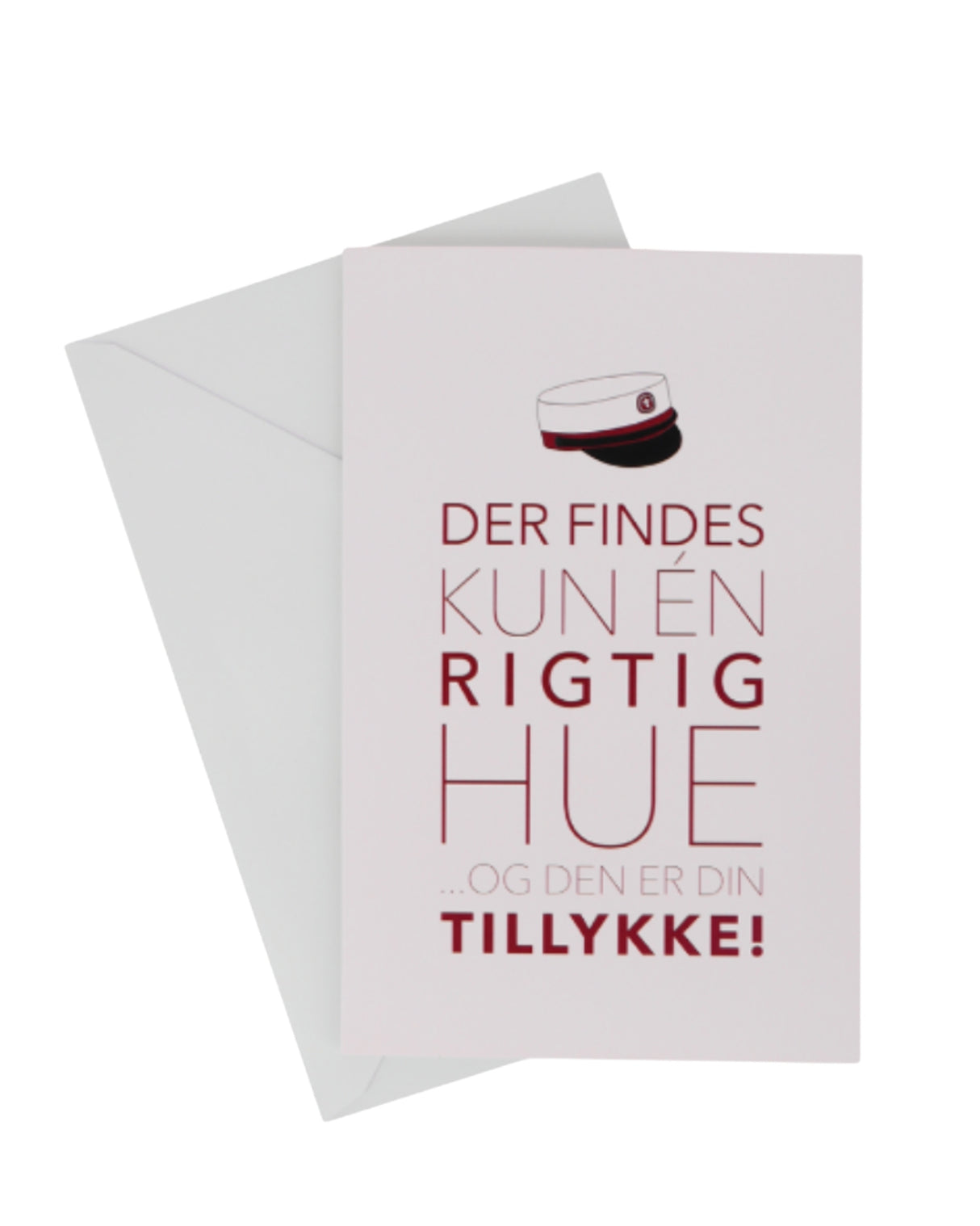 Studenter kort med kuvert 11x17cm - Rød hue