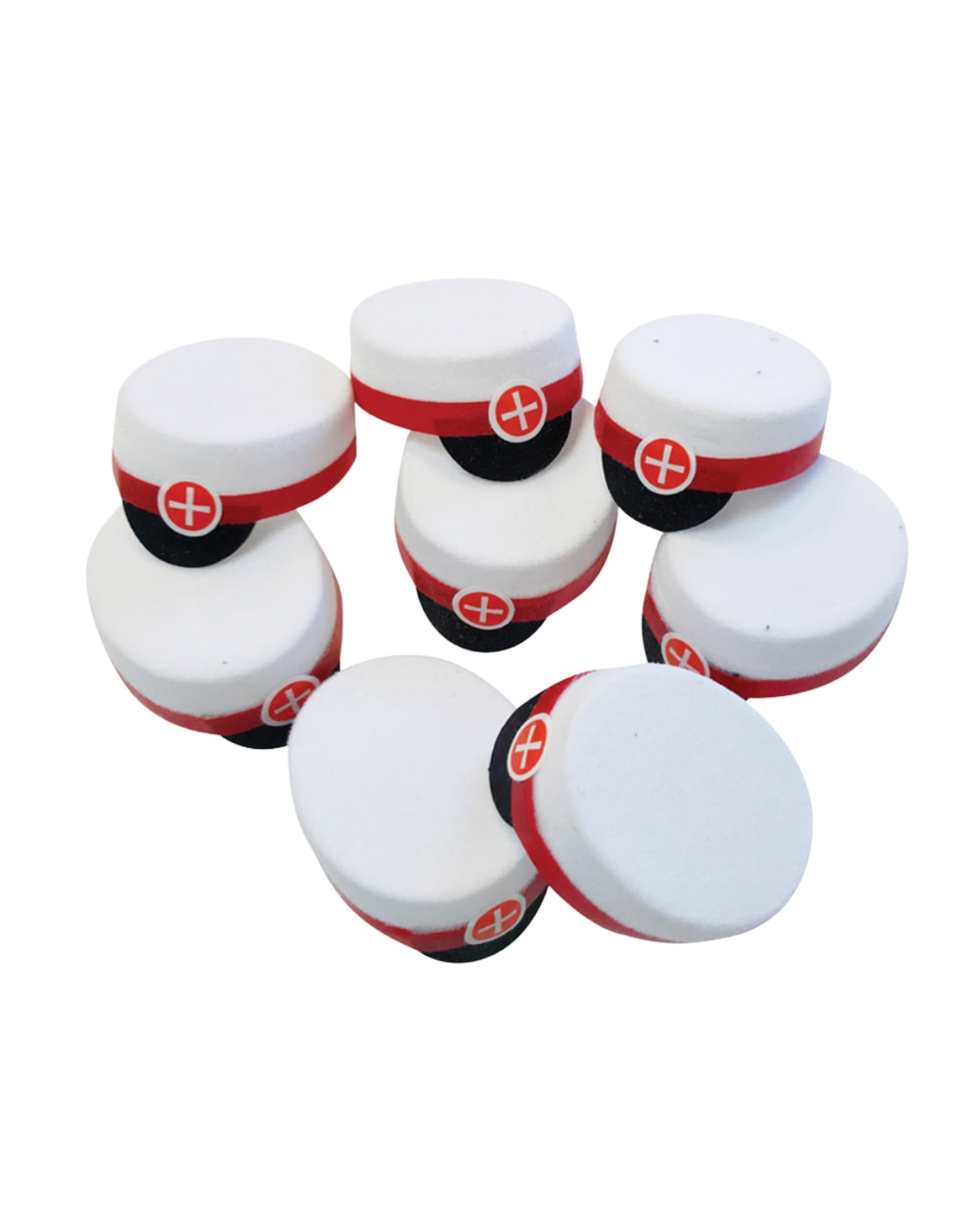 Stunderhuer 8stk 2,5cm - Rød