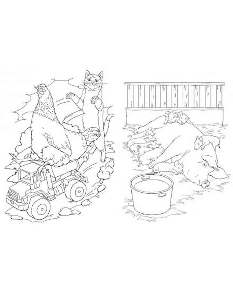 TACTIC Cute Farm Animals Coloring Book