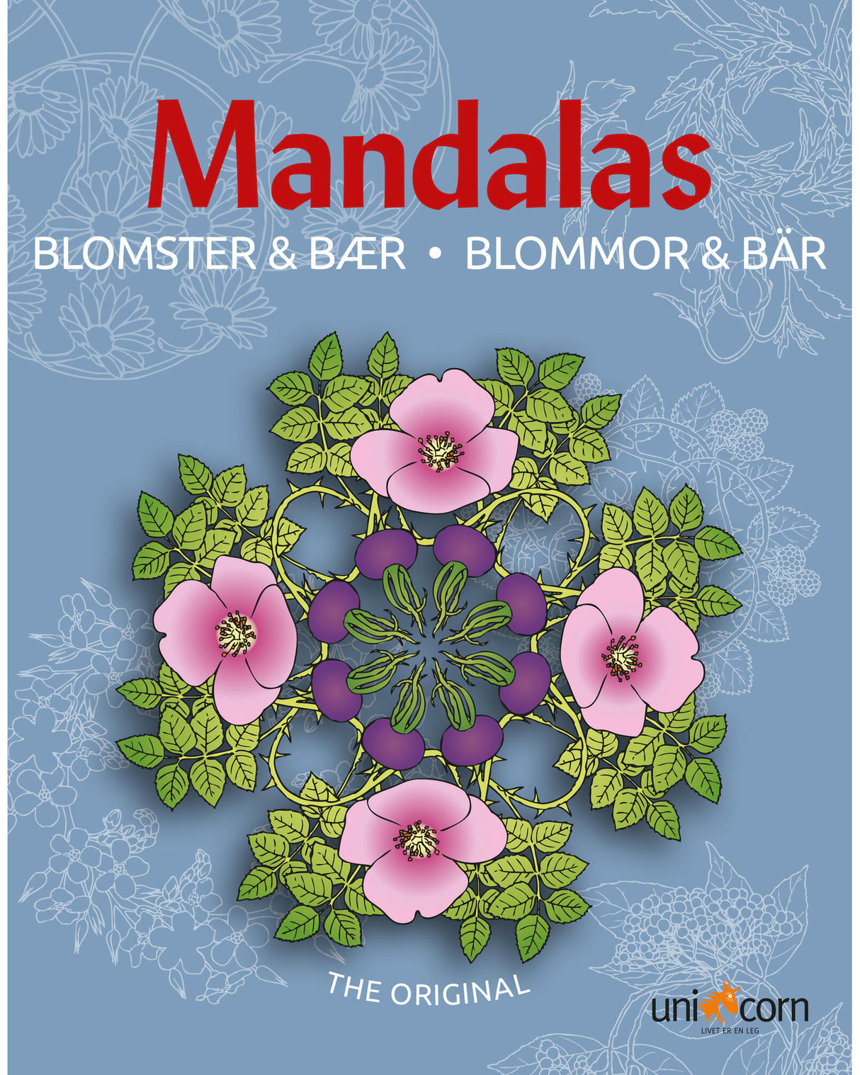 Mandalas med blomster og bær