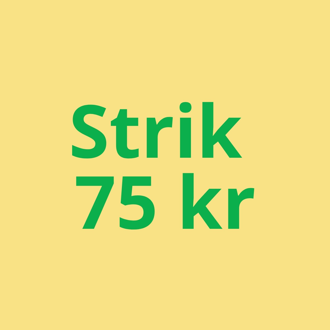 Dame strik 75kr