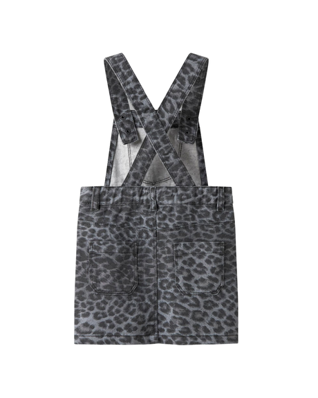 Grå - Night Owl/Grey Leopard - name it  - Denim kjole - 13241511