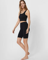 Sort Vero Moda cykelshorts i rib - 10252055