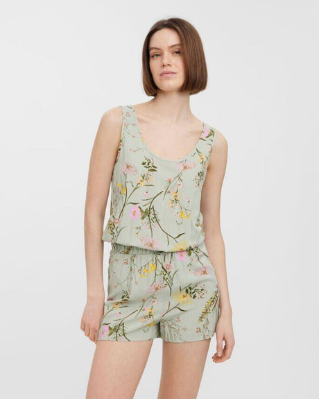 Lysegrøn Vero Moda shortsdragt - Blomster - 10264679