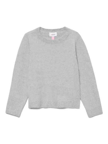 Grå - light grey - Vero Moda Girl - Striktrøje - 10291741
