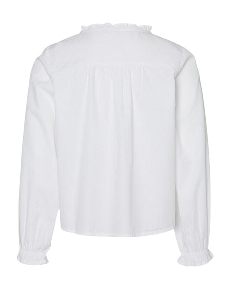 Hvid - snow white - Vero Moda girl - skjorte bluse - 10299028