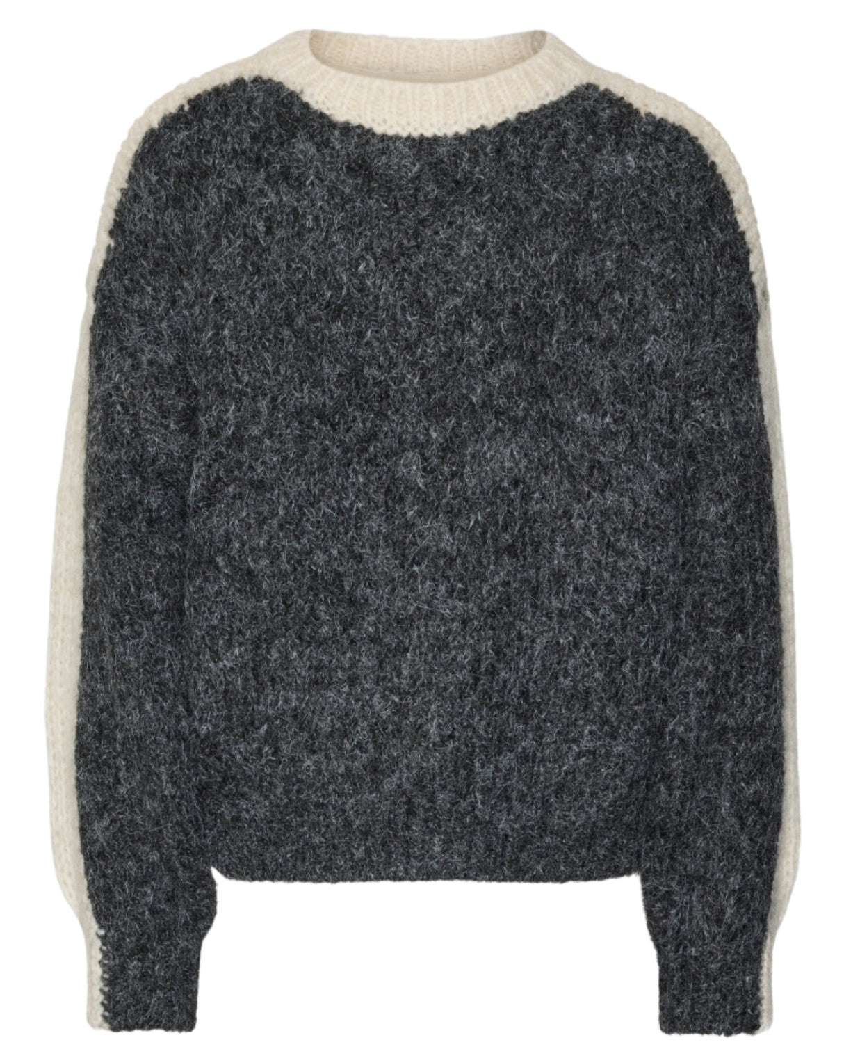 Grå - Dark Grey Melange - Vero Moda Girl - Striktrøje - 10318885