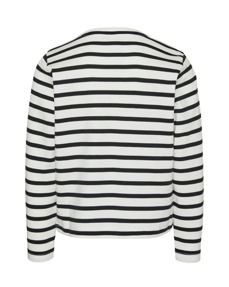 Hvid - Snow white-Black - Vero Moda - Bluse - 10323360