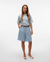 Blå - Dusty Blue - Vero Moda - Bukser - 10325303