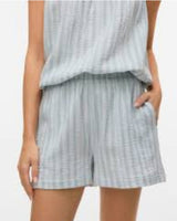 Grøn - Gray Mist - Vero Moda - Shorts - Striber - 10325861