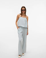 Grøn - Gray Mist - Vero Moda - Bukser - Striber - 10325865