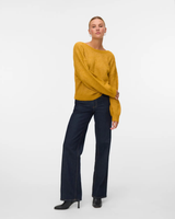 Gul - harvest gold - Vero Moda - strik trøje - 10331546