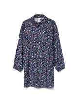 Mørkeblå - Navy Blazer/Flower - name it - kjole - 10332506