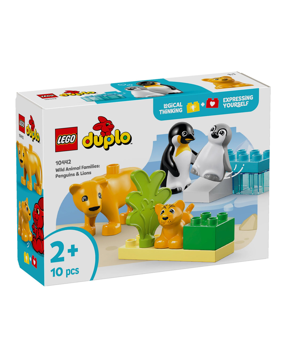 LEGO 10442 Vilde dyrefamilier: pingviner og løver - Duplo