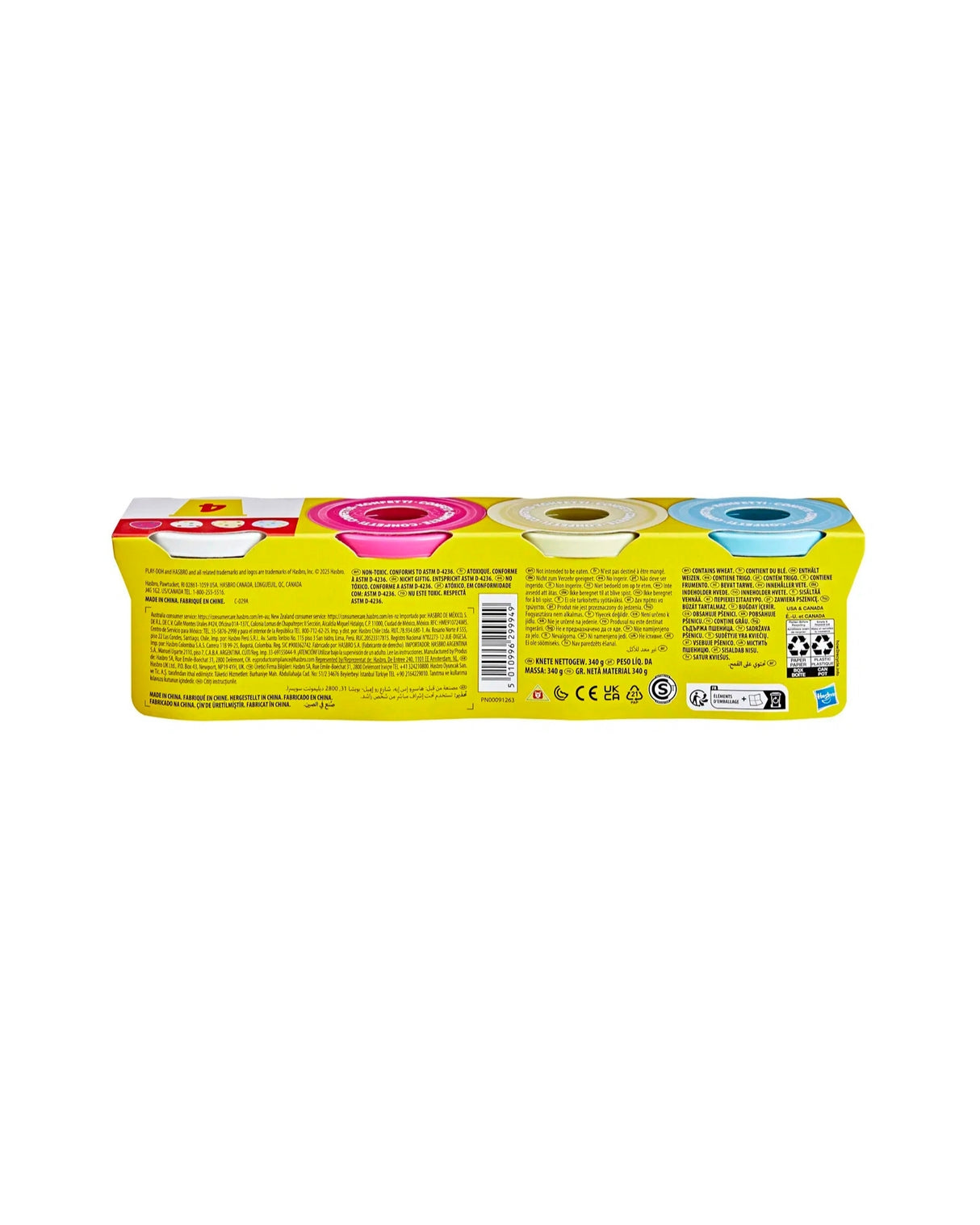 Play-Doh 4 Pack Specialty 340 g - Confetti Fun