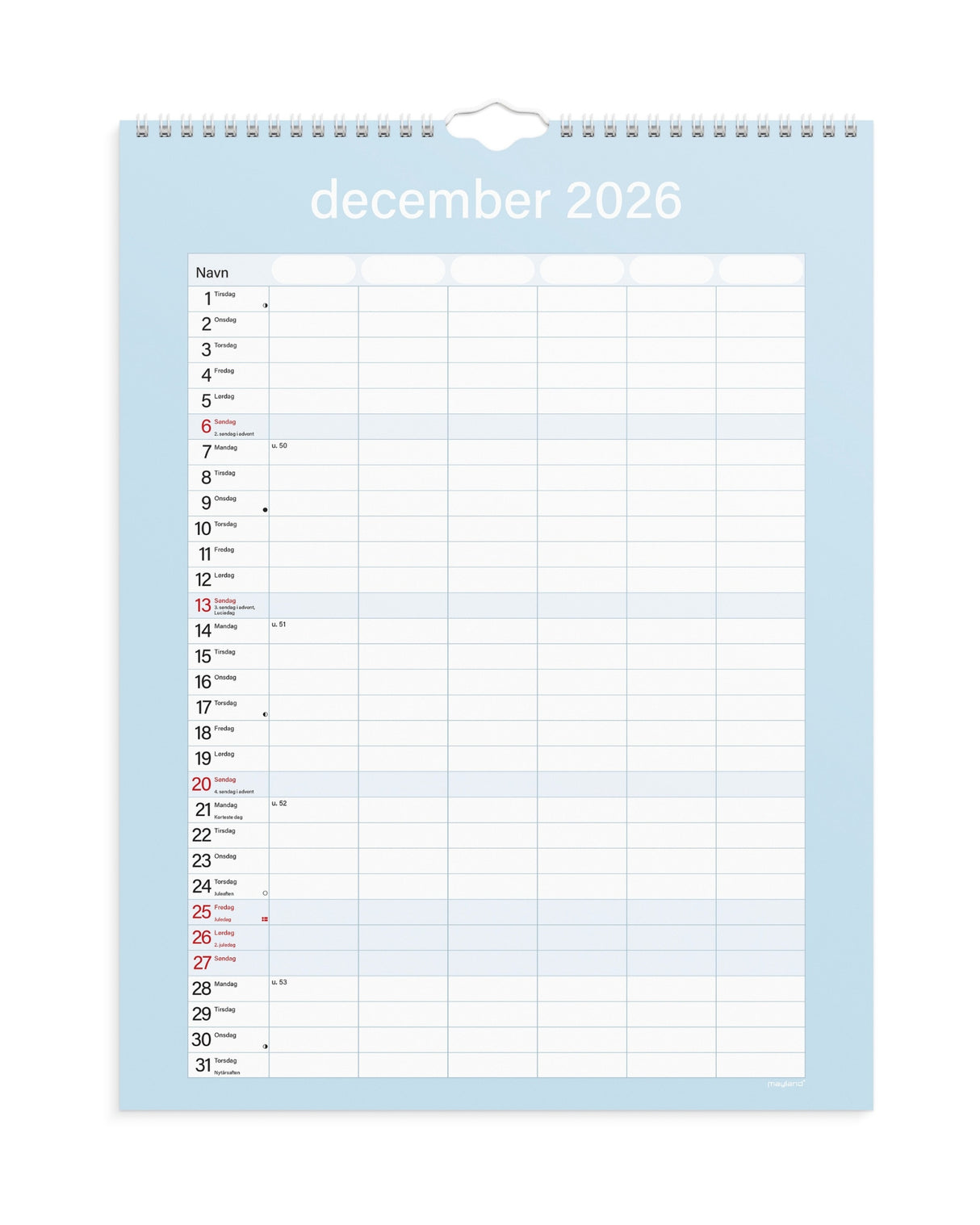 Studie Familiekalender Simply 2026/2027