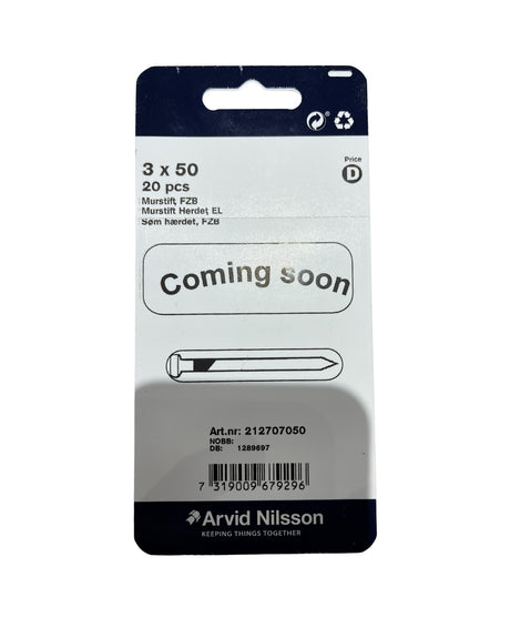 Betonsøm hærdet FZB 3.0 X 50 mm 20 Stk