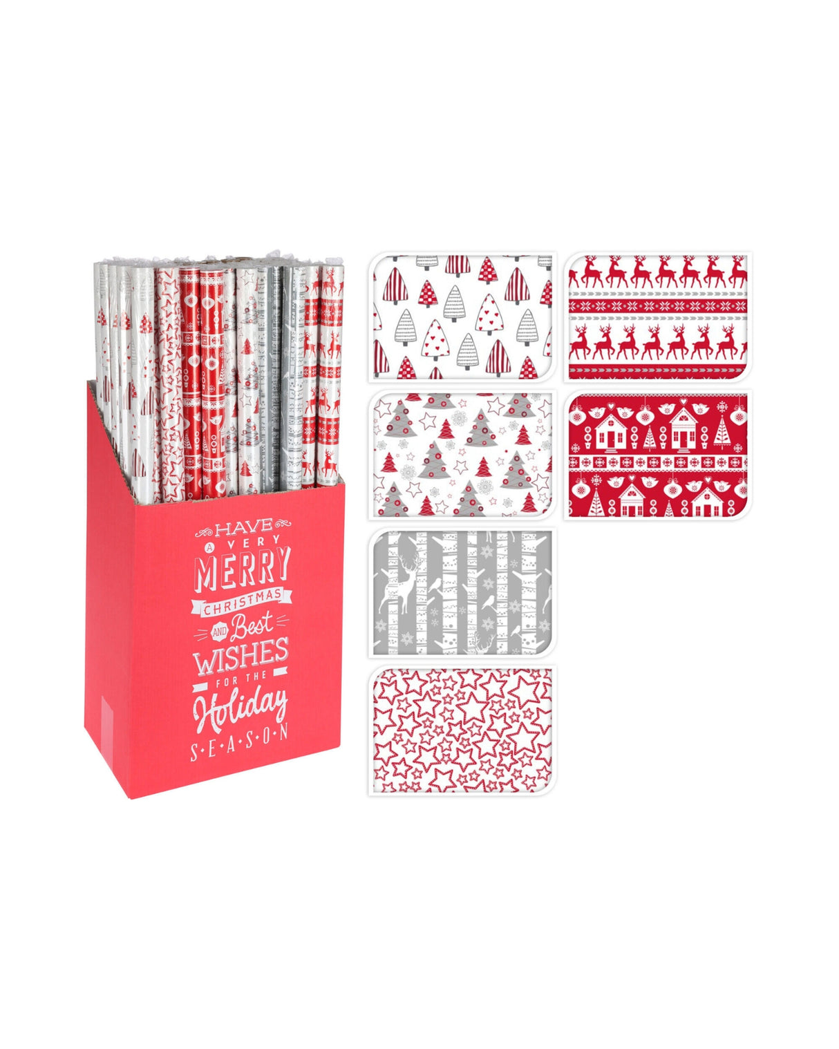 Gavepapir 70x200cm med julemotiv