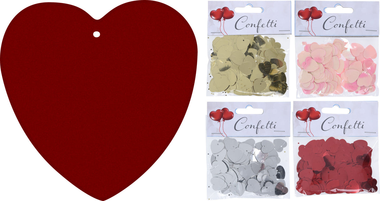 Konfetti - Hjerteformet - 9 gram