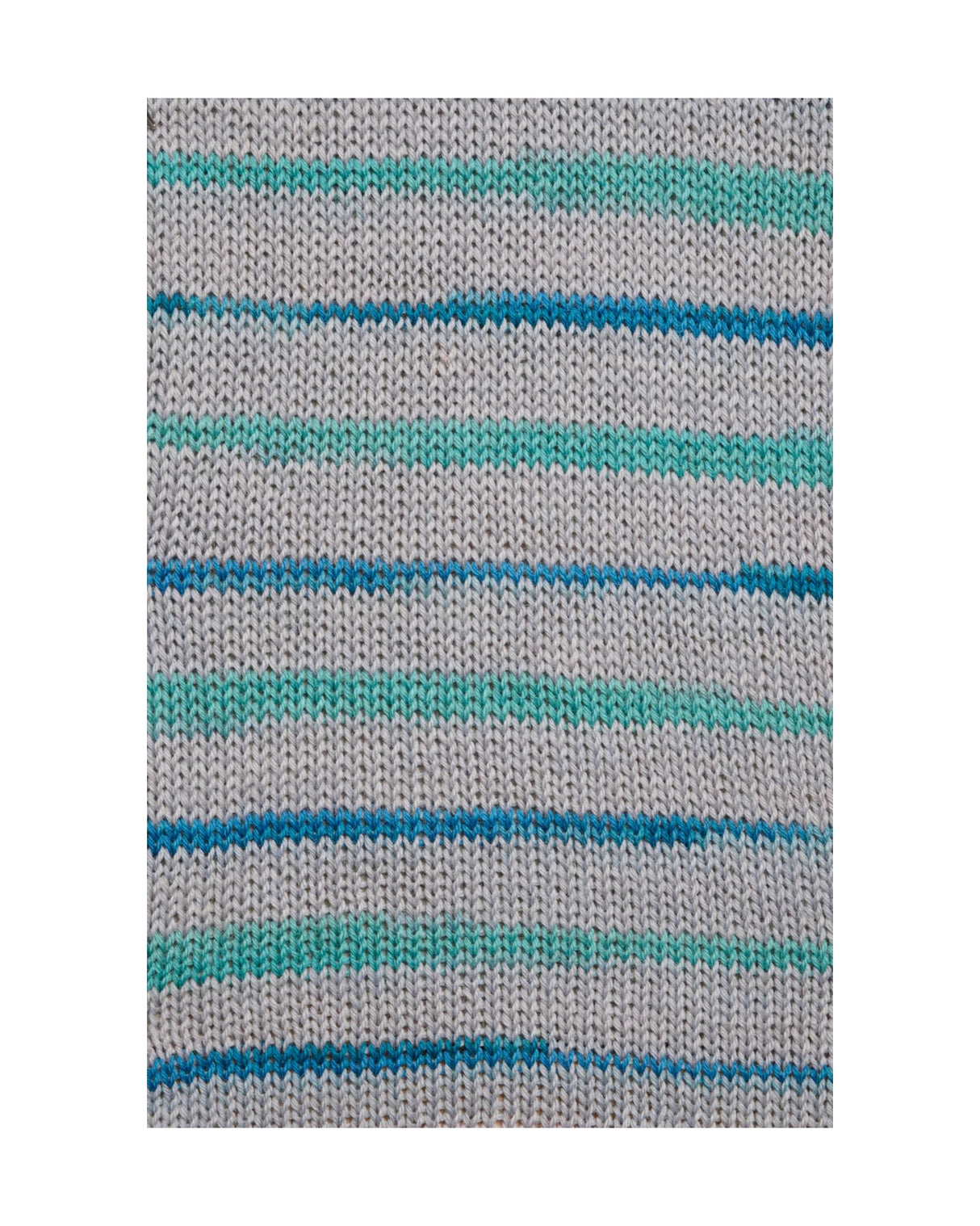 Just Sock Wool 50g - Fv.2 Lysegrå/Petroleum/Tyrkis  - Fra Mayflower