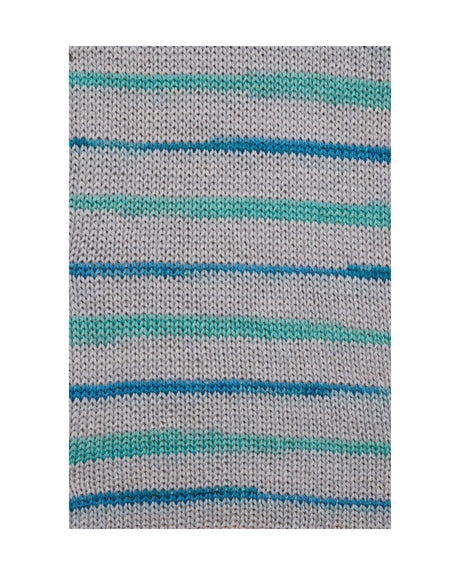 Just Sock Wool 50g - Fv.2 Lysegrå/Petroleum/Tyrkis  - Fra Mayflower