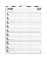 Familiekalender 2026 Black and white 5 kolonner - Fra Mayland