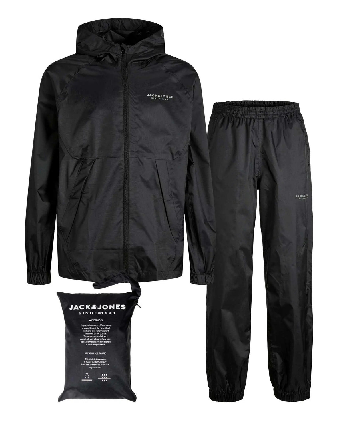 Sort jack&jones regnsæt - 12213998