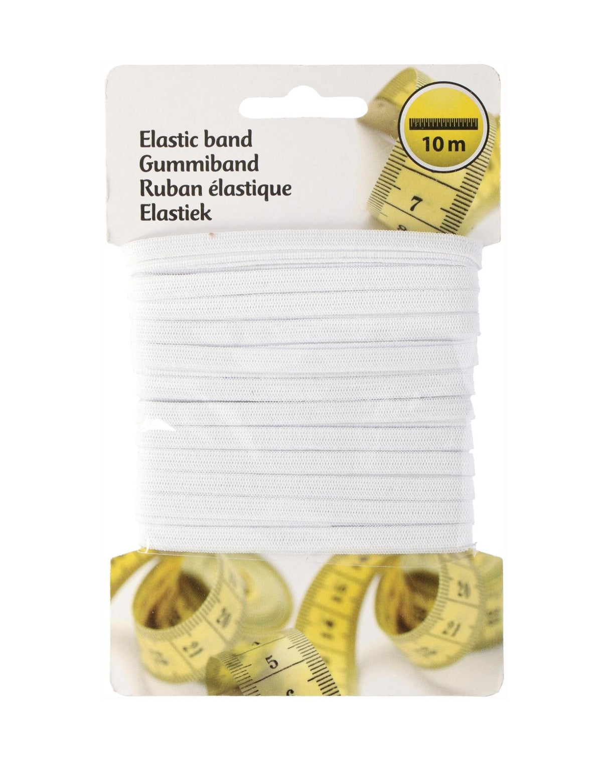 Elastikbånd 10 Meter - Hvid
