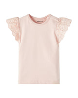 Rose smoke Name it top med blonde ærmer - 13215202