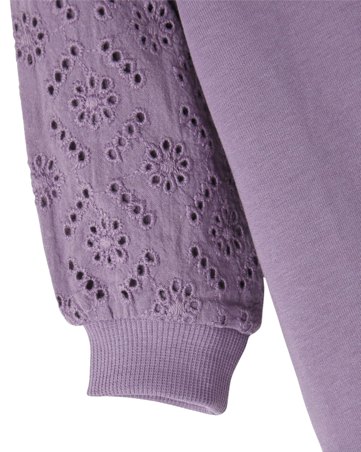 Lilla sage Name It sweatshirt med blonde pufærmer - 13216779