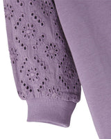 Lilla sage Name It sweatshirt med blonde pufærmer - 13216779