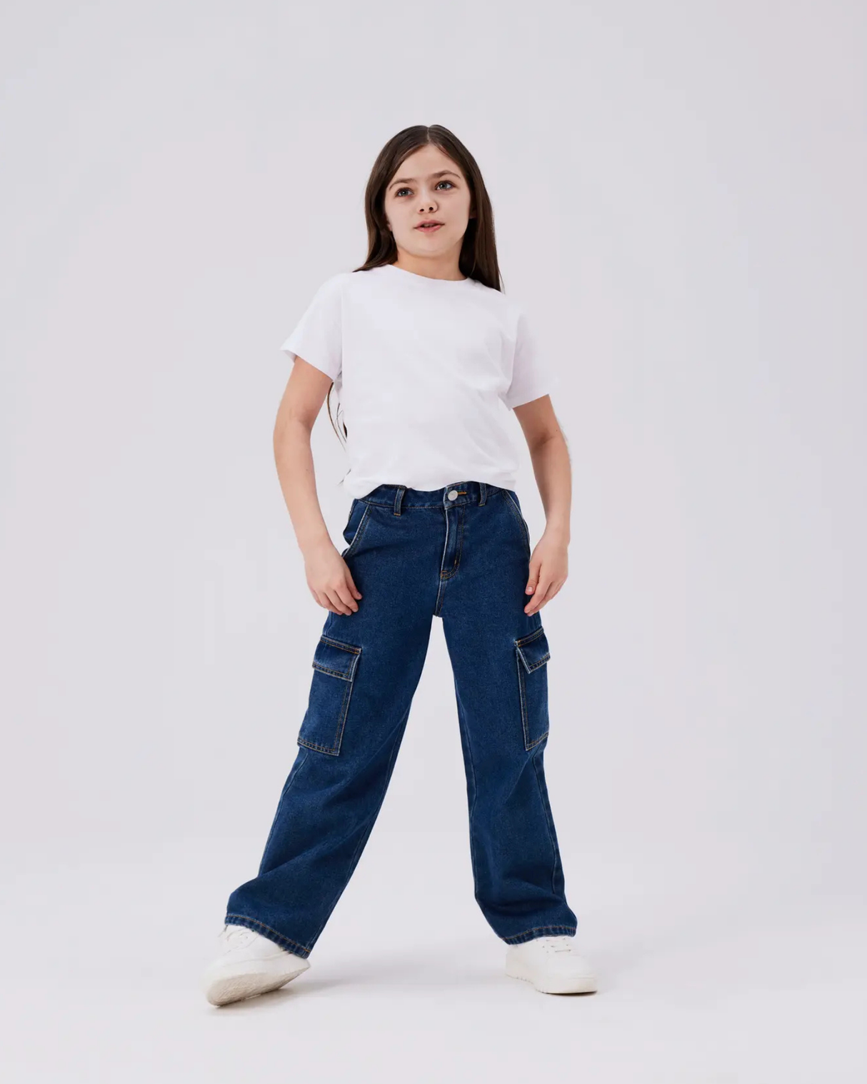 Blå - Dark Blue Demin - Name it - Cargo Jeans - 13220709
