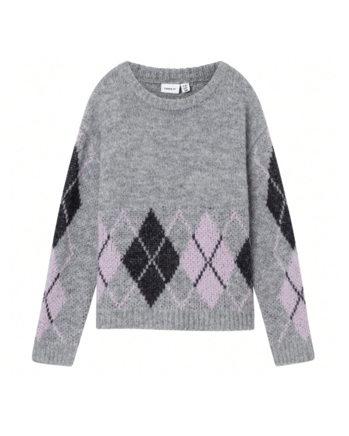 Grå - Grey Melange - name it - Strik - 13223067