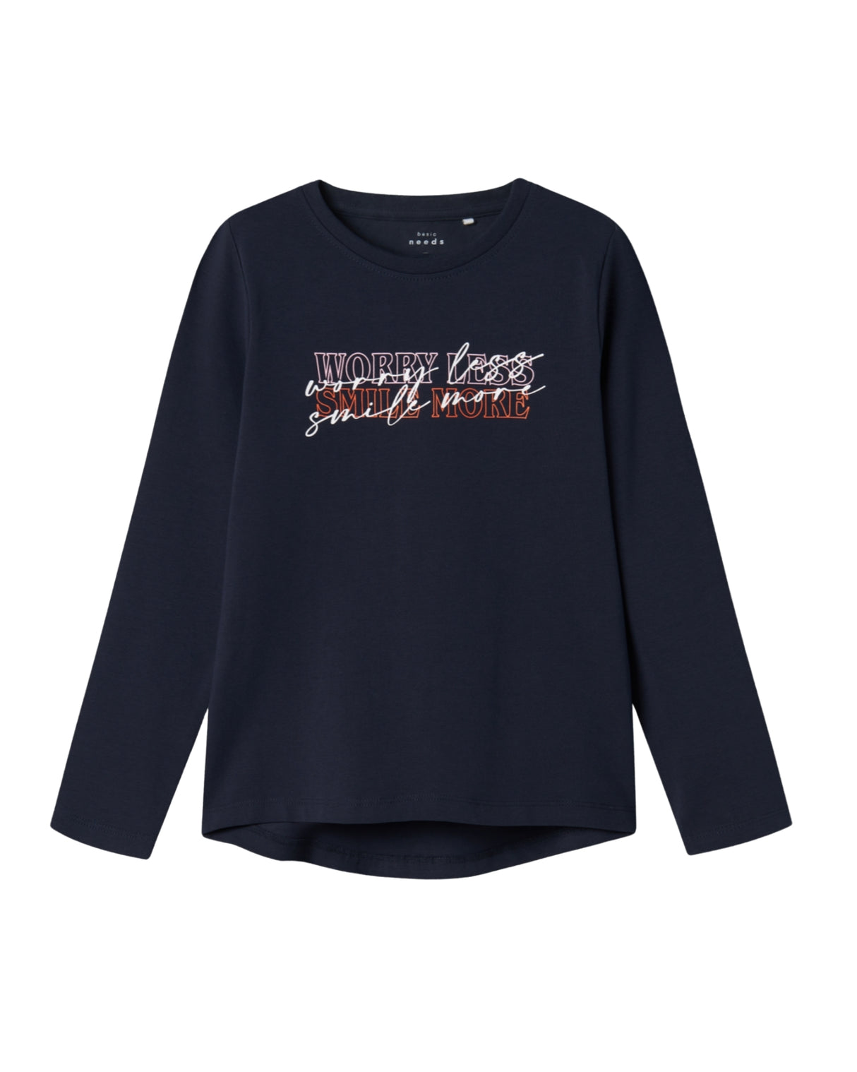 Navy - Dark Sapphire Smile - Name it - langærmet bluse - 13224952