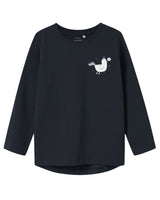 Navy - Dark sapphire - Name it - langærmet bluse - 13224958