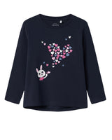 Blå - dark sapphire bunny - Name it - bluse - 13224958