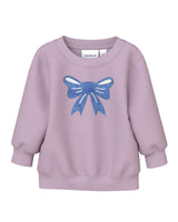 Rosa - winsome orchid - Name it - sweat shirt med sløjfer - 13226050