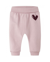 Lyserød - Burnished Liliac/Heart - Name it - Sweat buks med hjerte - 13226051