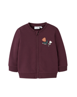 Lilla - Fig - Name it - Sweatshirt med lynlås - Blomster - 13226052