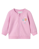 Lyserød - Pastel lavender - Name it - lynlås jakke - fugl - 13226052