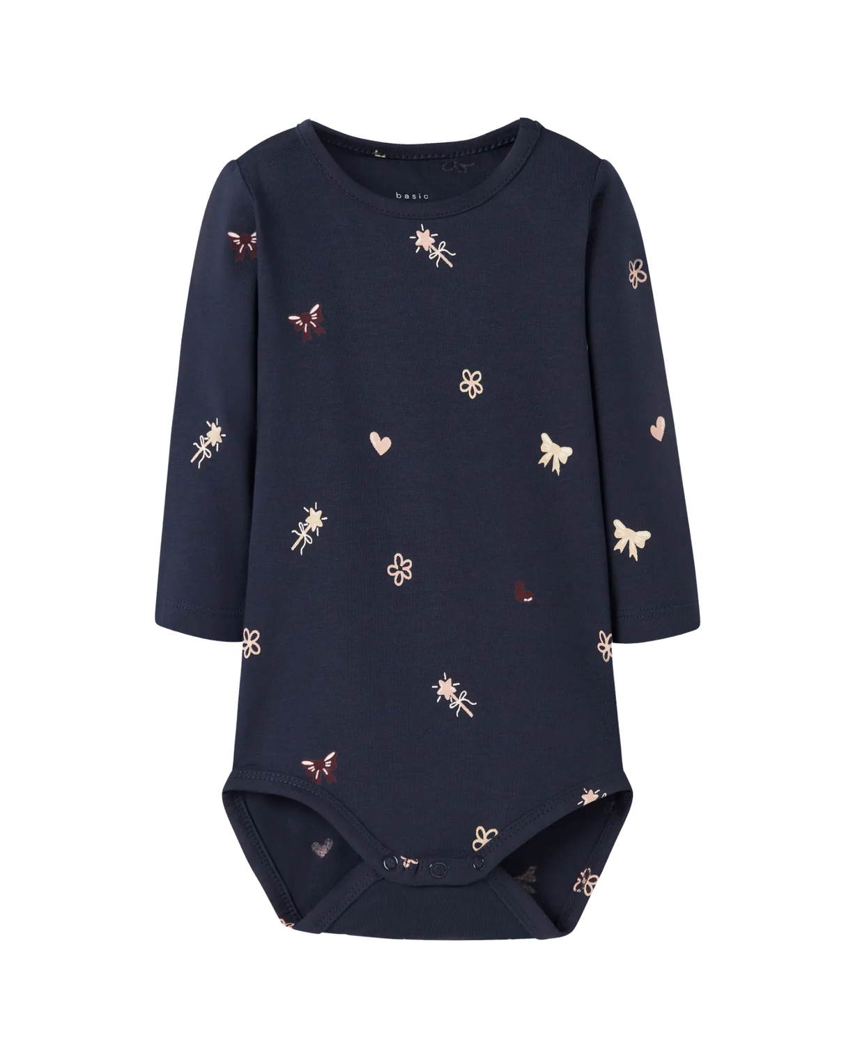 Mørkeblå - Navy Blazer - Name it - bodystocking - Hjerter, blomster mm. - 13226054
