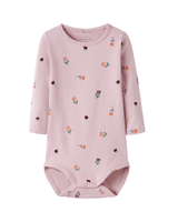 Lyserød - Burnished Lilac - Name it - bodystocking - Blomster - 13226054.