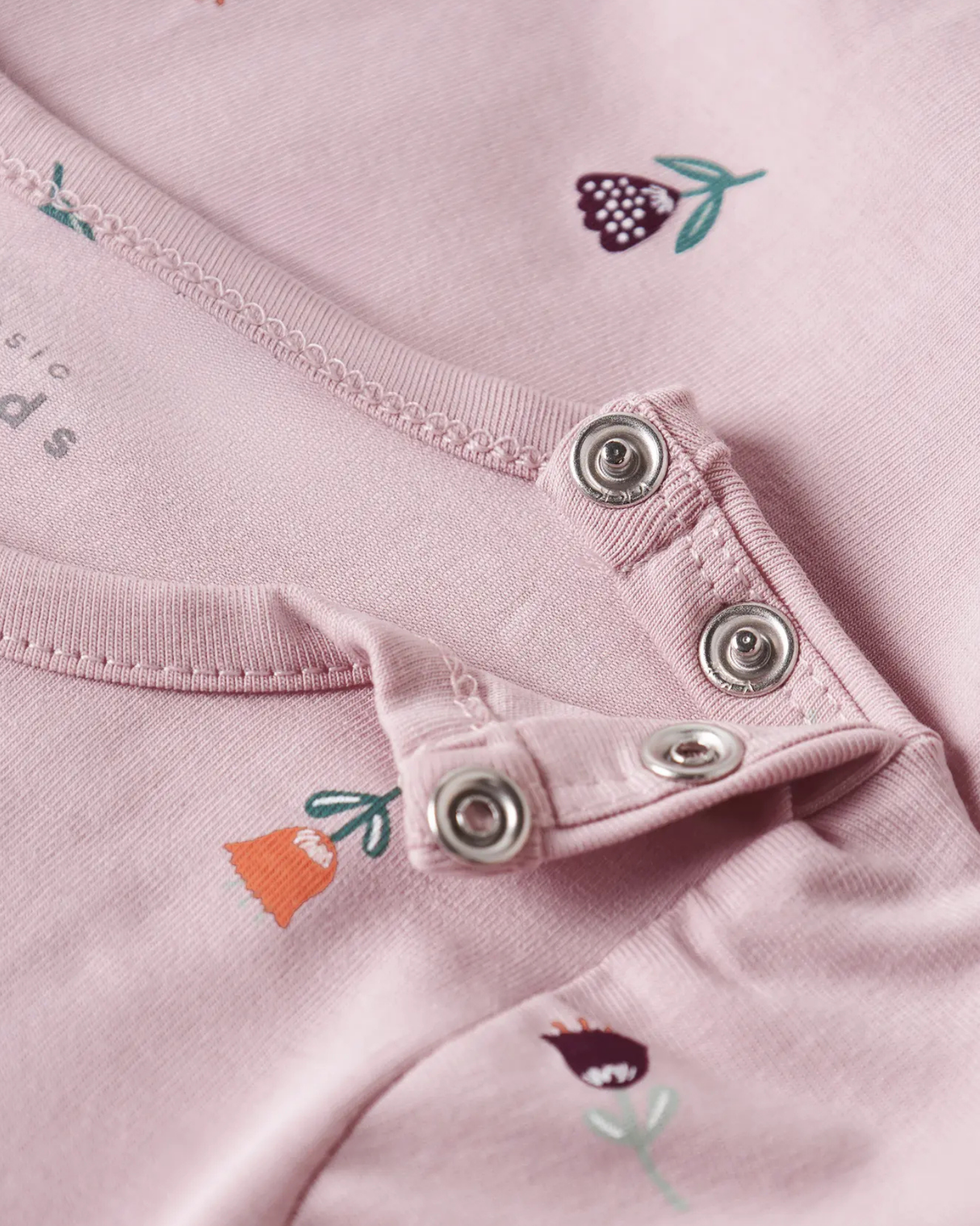 Lyserød - Burnished Lilac - Name it - bodystocking - Blomster - 13226054.