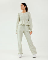 Grøn - Turtledove Creme - Name it - stribet - bluse - 13226202