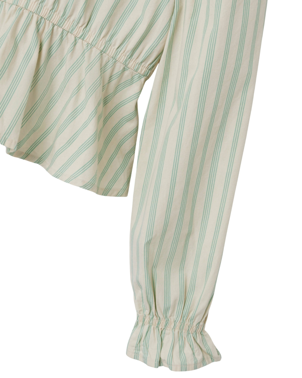 Grøn - Turtledove Creme - Name it - stribet - bluse - 13226202