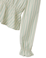 Grøn - Turtledove Creme - Name it - stribet - bluse - 13226202