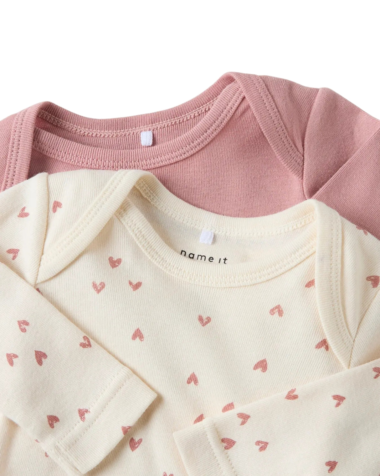 Rosa - Buttercream - Name it - 2-pack - Bodystocking - hjerter - 13227029