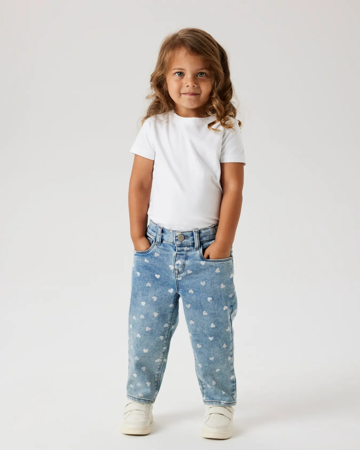 Blå - Denim Blue - Name it - Jeans - hjerter - 13227368