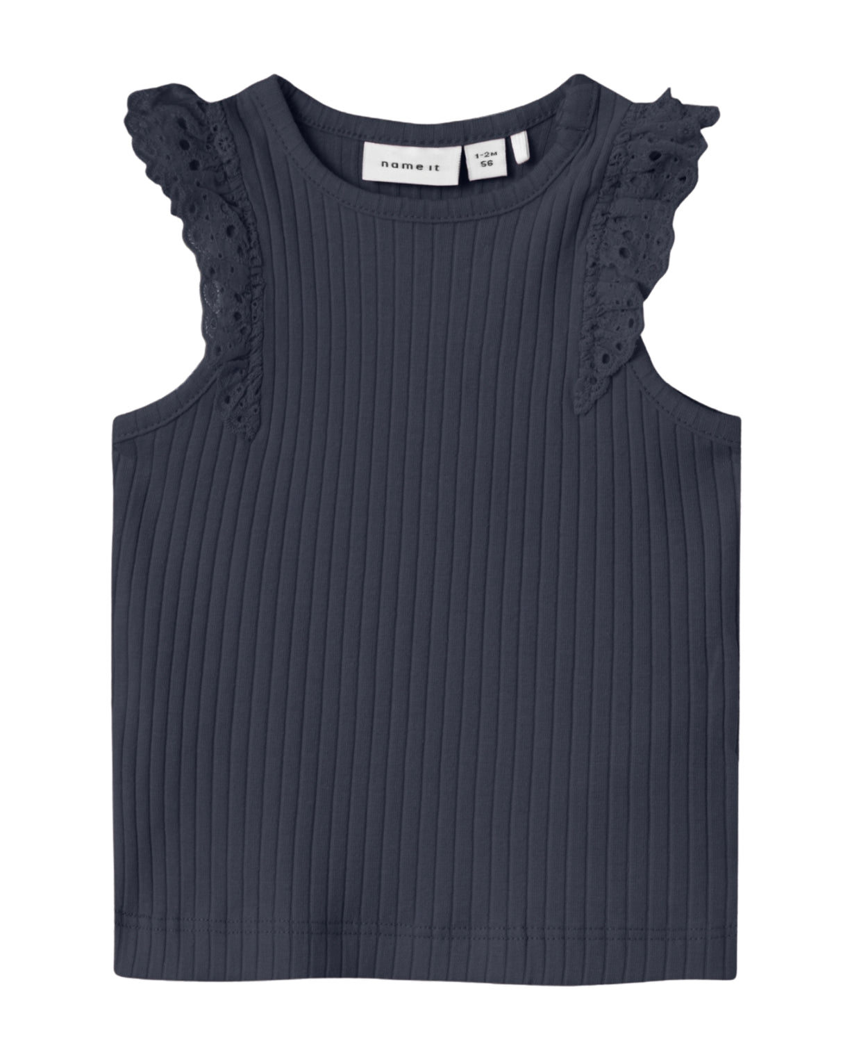 Navy - Dark Sapphire - Name it - top - blonde ærmer - 13228012