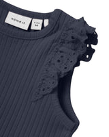 Navy - Dark Sapphire - Name it - top - blonde ærmer - 13228012